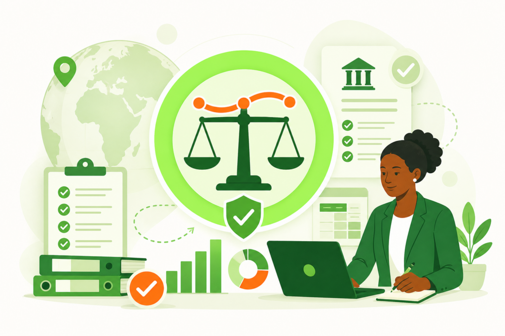 Illustration de conformité comptable OHADA SYCEBNL dans SAGA
